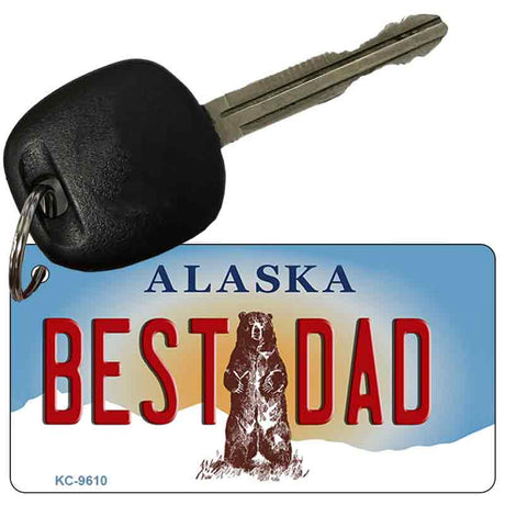 Best Dad Alaska State Novelty Aluminum Key Chain KC-9610