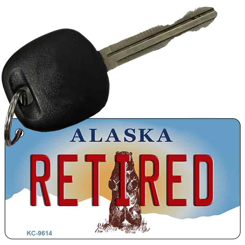 Retired Alaska State Novelty Aluminum Key Chain KC-9614