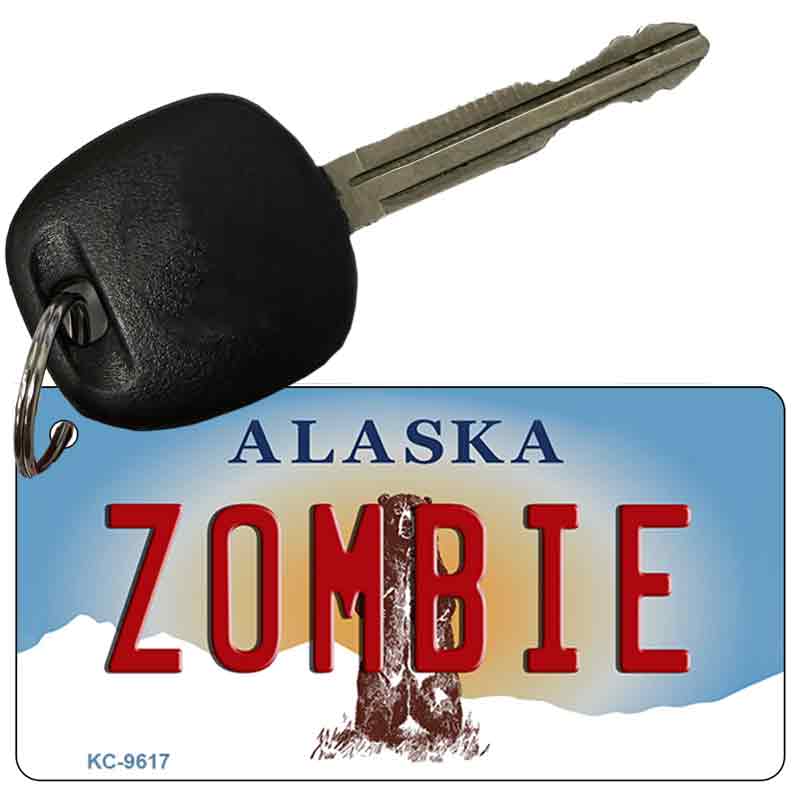 Zombie Alaska State Novelty Aluminum Key Chain KC-9617