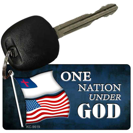 One Nation Under God Novelty Metal Key Chain KC-9619