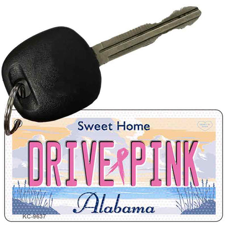 Drive Pink Alabama Novelty Aluminum Key Chain KC-9637