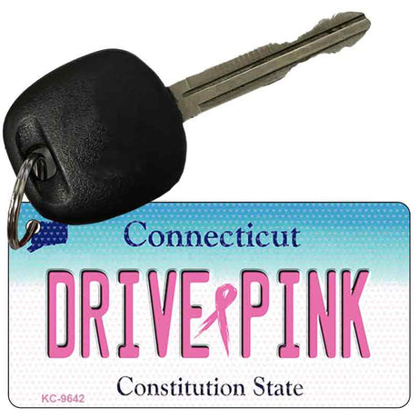 Drive Pink Connecticut Novelty Aluminum Key Chain KC-9642