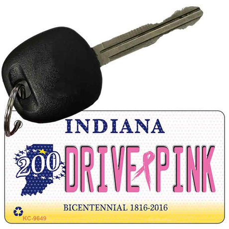 Drive Pink Indiana Novelty Aluminum Key Chain KC-9649