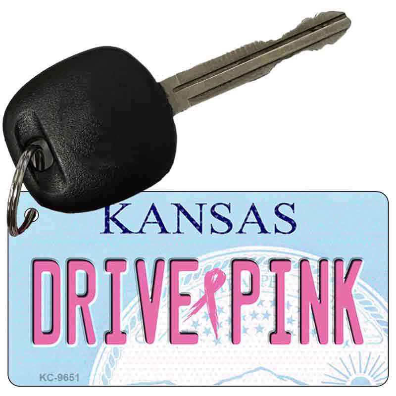 Drive Pink Kansas Novelty Aluminum Key Chain KC-9651