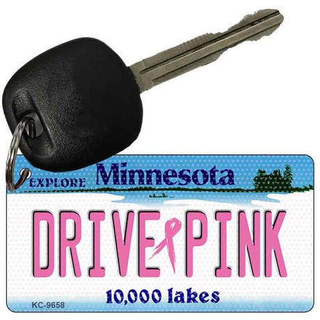 Drive Pink Minnesota Novelty Aluminum Key Chain KC-9658