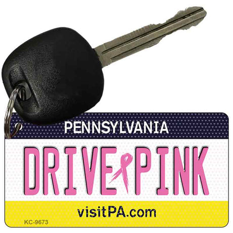 Drive Pink Pennsylvania Novelty Aluminum Key Chain KC-9673