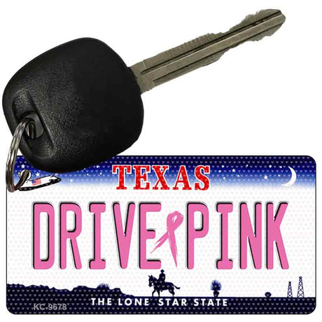 Drive Pink Texas Novelty Aluminum Key Chain KC-9678