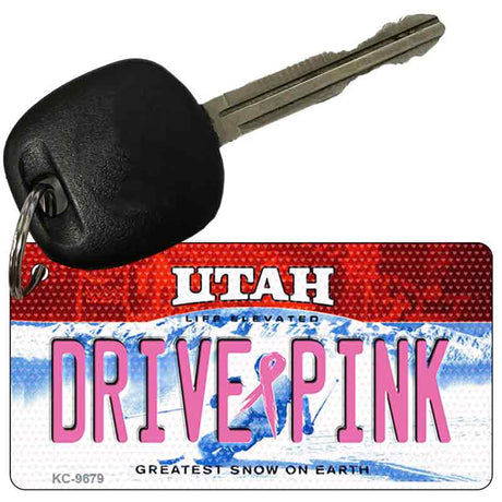 Drive Pink Utah Novelty Aluminum Key Chain KC-9679