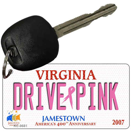 Drive Pink Virginia Novelty Aluminum Key Chain KC-9681