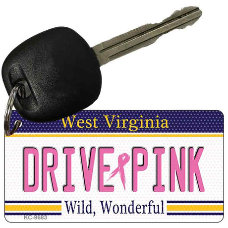 Drive Pink West Virginia Novelty Aluminum Key Chain KC-9683