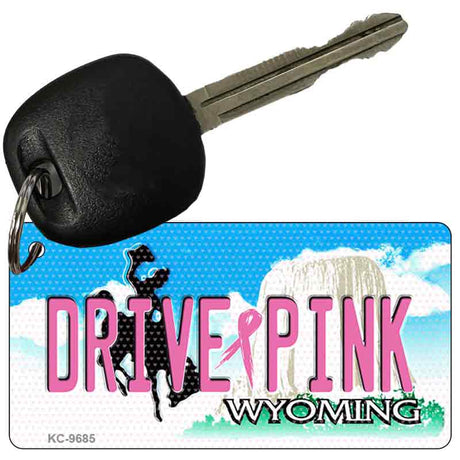 Drive Pink Wyoming Novelty Aluminum Key Chain KC-9685