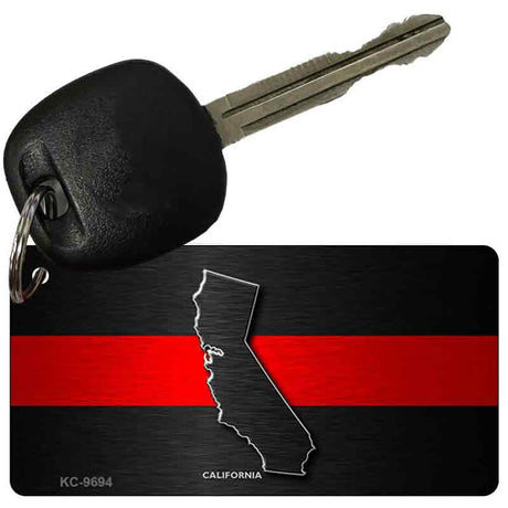 California Thin Red Line Novelty Metal Key Chain KC-9694