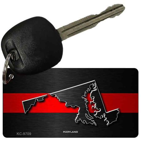 Maryland Thin Red Line Novelty Metal Key Chain KC-9709