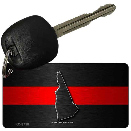 New Hampshire Thin Red Line Novelty Metal Key Chain KC-9718