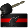 West Virginia Thin Red Line Novelty Metal Key Chain KC-9737