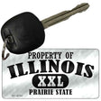 Property Of Illinois Novelty Metal Key Chain KC-9754