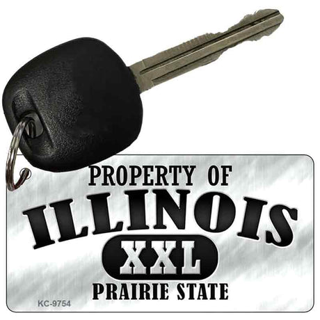 Property Of Illinois Novelty Metal Key Chain KC-9754