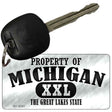 Property Of Michigan Novelty Metal Key Chain KC-9763