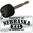 Property Of Nebraska Novelty Metal Key Chain KC-9768