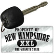 Property Of New Hampshire Novelty Metal Key Chain KC-9770