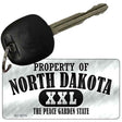 Property Of North Dakota Novelty Metal Key Chain KC-9775