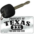 Property Of Texas Novelty Metal Key Chain KC-9784