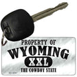 Property Of Wyoming Novelty Metal Key Chain KC-9791