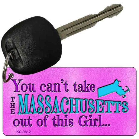 Massachusetts Girl Novelty Metal Key Chain KC-9812