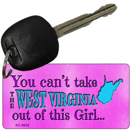 West Virginia Girl Novelty Metal Key Chain KC-9839