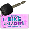 Bike Like A Girl Novelty Metal Key Chain KC-9856