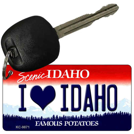 I Love Idaho Idaho State Metal Novelty Aluminum Key Chain KC-9871