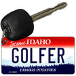 Golfer Idaho State Metal Novelty Aluminum Key Chain KC-9892