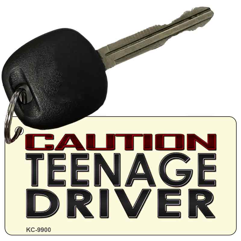 Caution Teenage Driver Novelty Metal Key Chain KC-9900