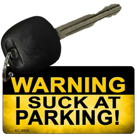 Warning Suck At Parking Novelty Metal Key Chain KC-9903