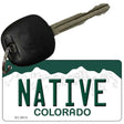 Native Colorado Metal Novelty Aluminum Key Chain KC-9910