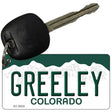 Greeley Colorado Metal Novelty Aluminum Key Chain KC-9920