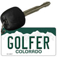 Golfer Colorado Metal Novelty Aluminum Key Chain KC-9937