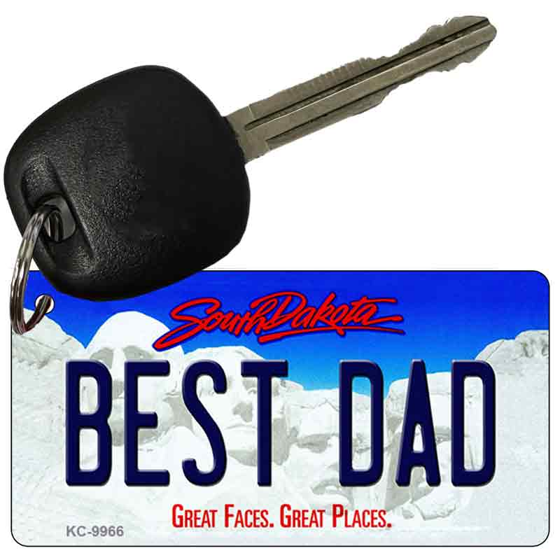 Best Dad South Dakota Metal Novelty Aluminum Key Chain KC-9966