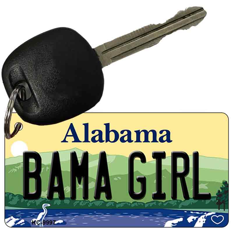 Bama Girl Alabama Key Chain Metal Novelty KC-9997