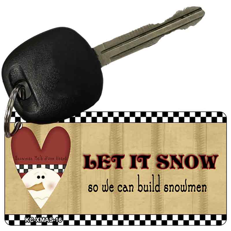 Let It Snow Novelty Aluminum Key Chain KC-XMAS-16