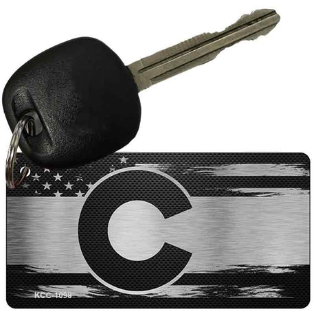 Colorado Carbon Fiber Effect Novelty Metal Key Chain KCC-1098