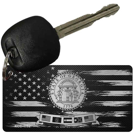 Georgia Carbon Fiber Effect Novelty Metal Key Chain KCC-1102