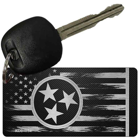 Tennessee Carbon Fiber Effect Novelty Metal Key Chain KCC-1134