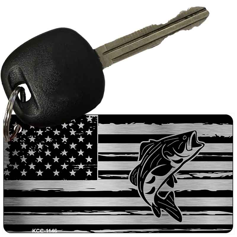 Patriotic Bass Novelty Aluminum Key Chain KCC-1146