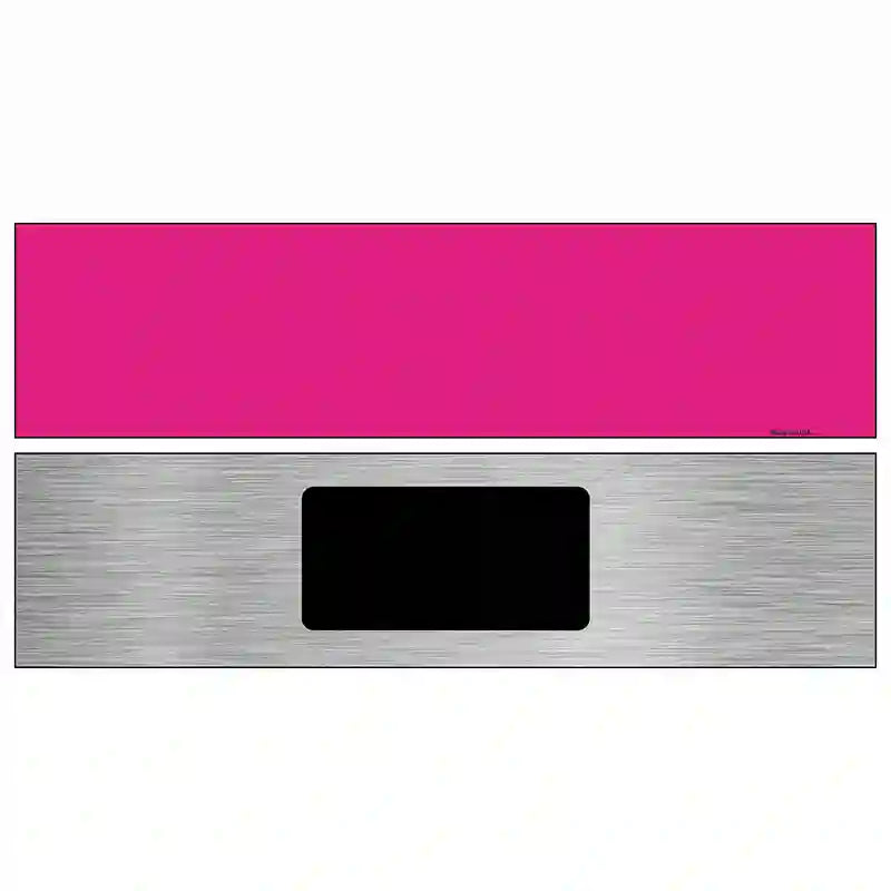 Pink Solid Blank Novelty Metal Street Sign 6" x 1.5" (KM)