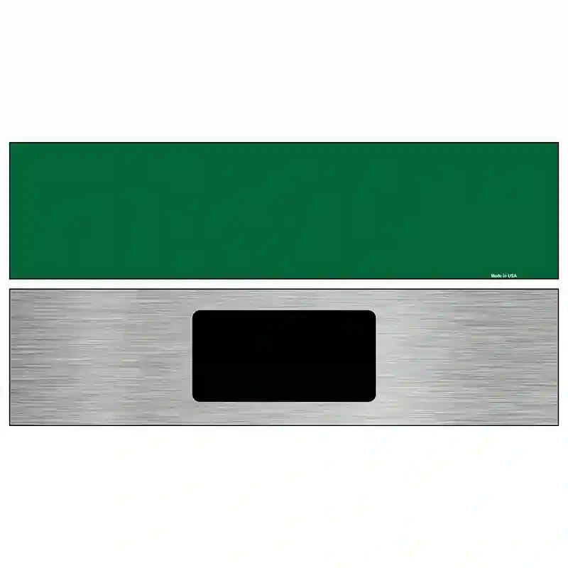 Green Solid Blank Novelty Metal Street Sign 6" x 1.5" (KM)