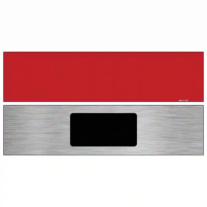 Red Solid Blank Novelty Metal Street Sign 6" x 1.5" (KM)