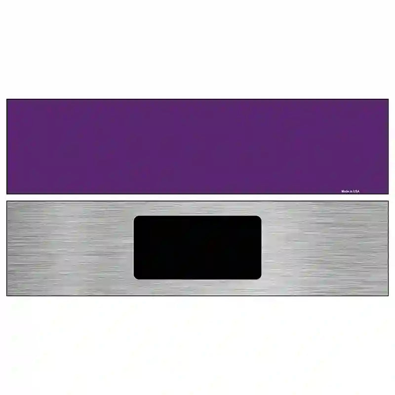 Purple Solid Blank Novelty Metal Street Sign 6" x 1.5" (KM)