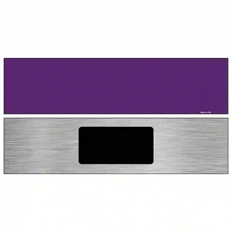 Purple Solid Blank Novelty Metal Street Sign 6" x 1.5" (KM)