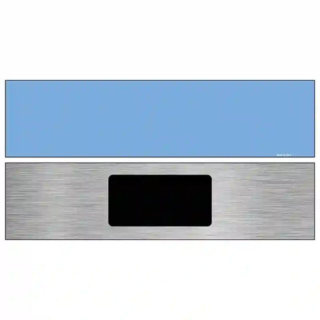 Light Blue Solid Blank Novelty Metal Street Sign 6" x 1.5" (KM)